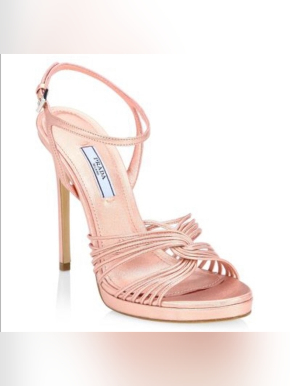 Prada Blush Pink Strappy High Heel Sandal Women's Size 5